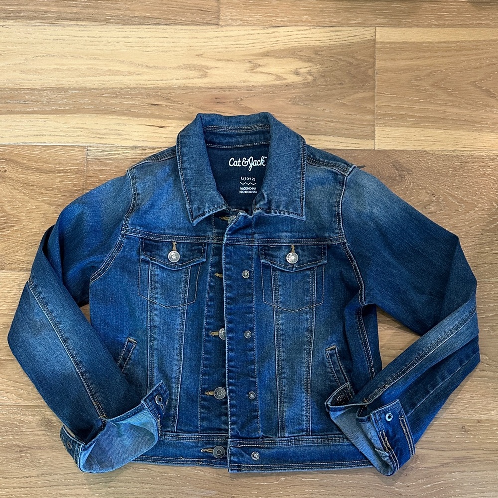 Cat & Jack Blue Denim Jacket with Button Front